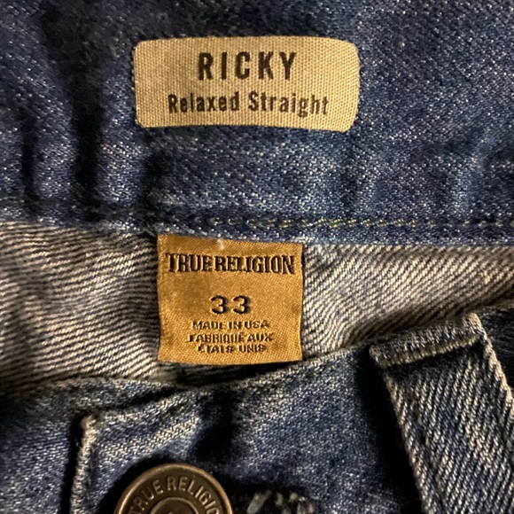 TRUE RELIGION Ricky Relaxed Straight Denim Jean Shorts . - Picture 4 of 6
